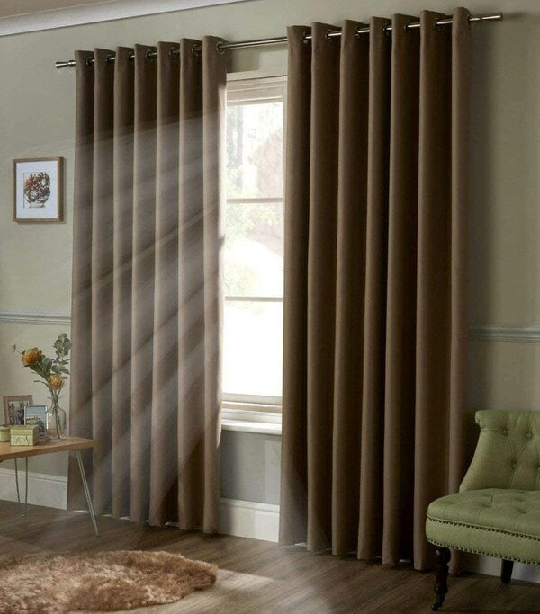 Blackout Beige Eyelet Eyelet Curtains