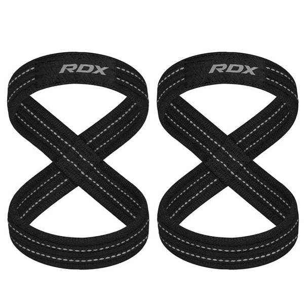 RDX Sports GYM LIFTING COTTON 8 STRAPS GRAY