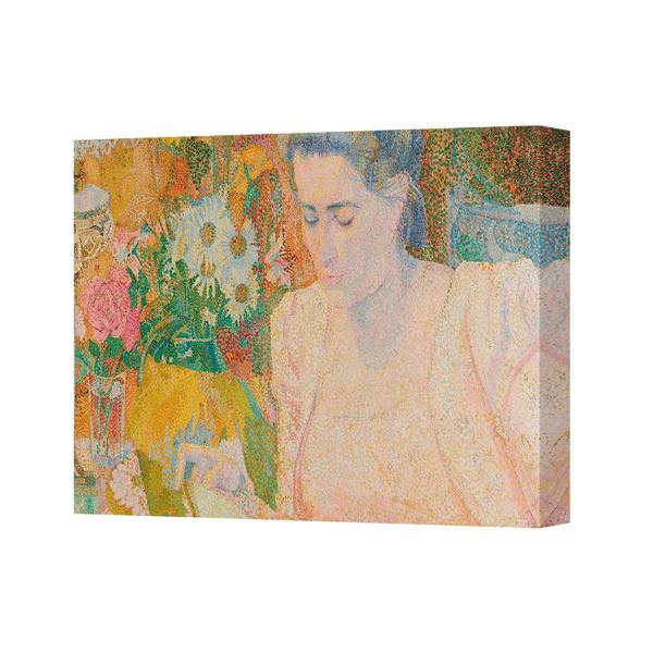 Benjamin Tate Design Floral Portrait On Canvas Art Print Impressionist Wall Decor