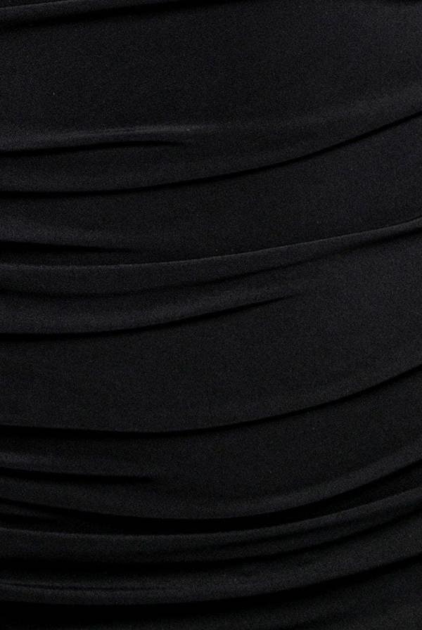 One Shoulder Asymmetric Twist Maxi Dress - Black DR5089