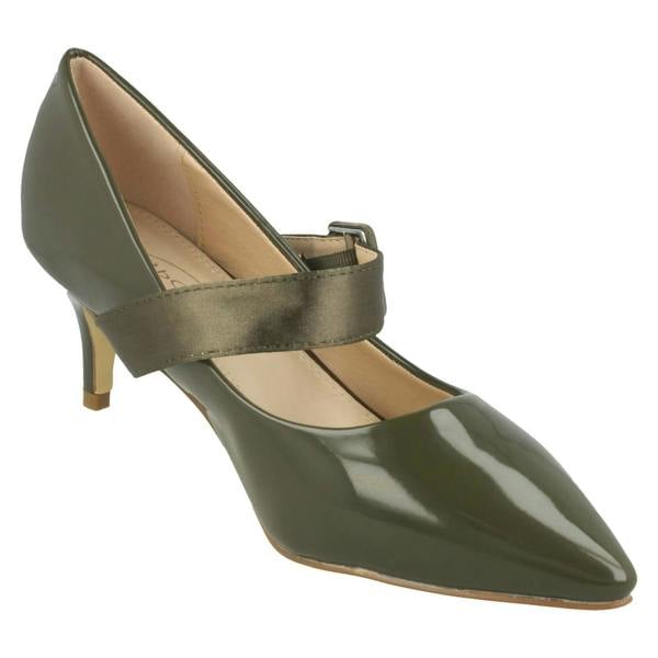 Spot On Ladies Spot On Chunky Buckle Strap Court Shoes F90059