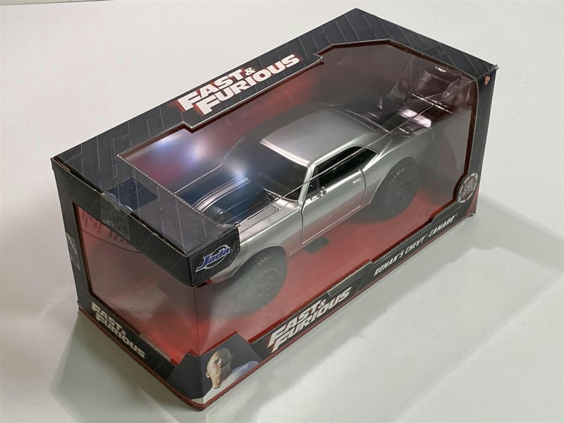 fast and furious 1967 chevrolet camaro off road silver black 1:24 jada 97166