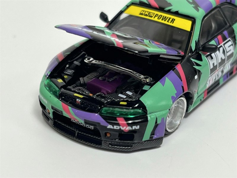 Mini GT Nissan Skyline GTR R33 HKS V1 1:64 Scale Kaido House Mini GT MGTKHMG129