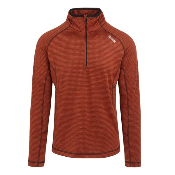 Regatta Mens Yonder II Half Zip Fleece Top - Red Ochre