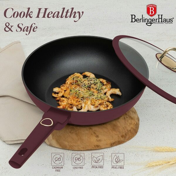 Berlinger Haus Wok with lid, 28 cm Berlinger Haus BH8034 Leonardo