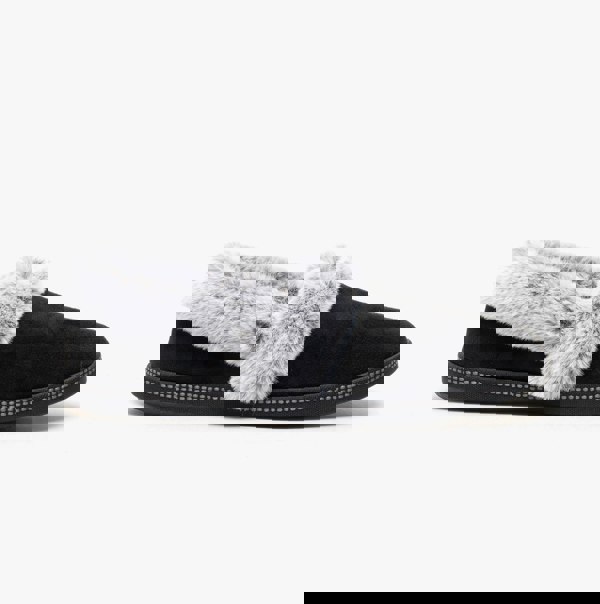 Skechers 32777/BLK COZY CAMPFIRE-TEAM TOASTY Womens Full Slippers Black