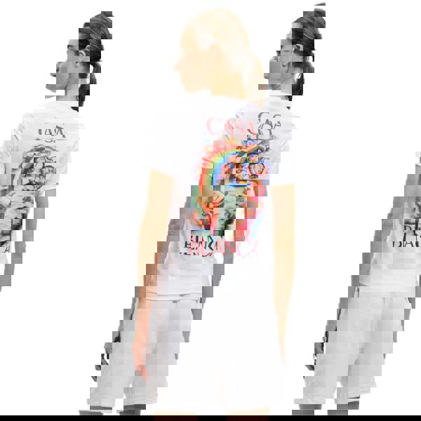 Casablanca Printed Fitted Nature Teacher White T-Shirt