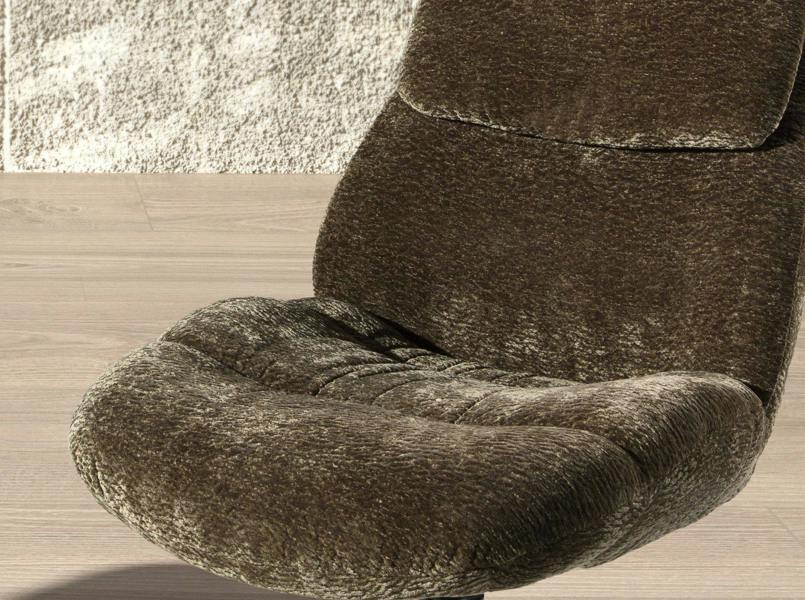 Angel Cerdá Olive green velvet swivel chair 4248