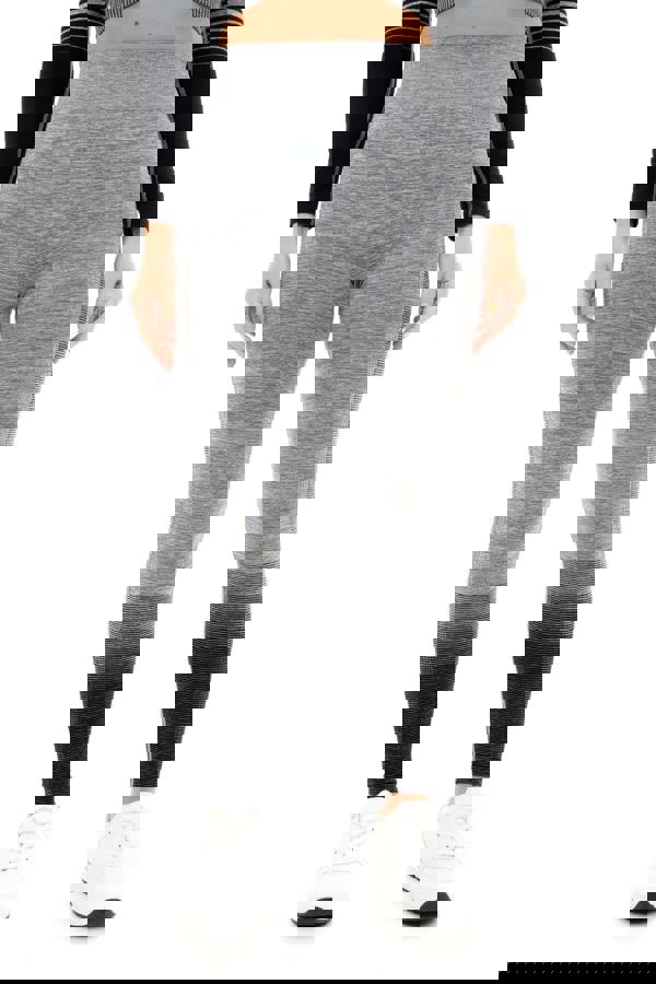 Smart Living Women's Gradient Stripe Leggings - Grey Marl/ Black