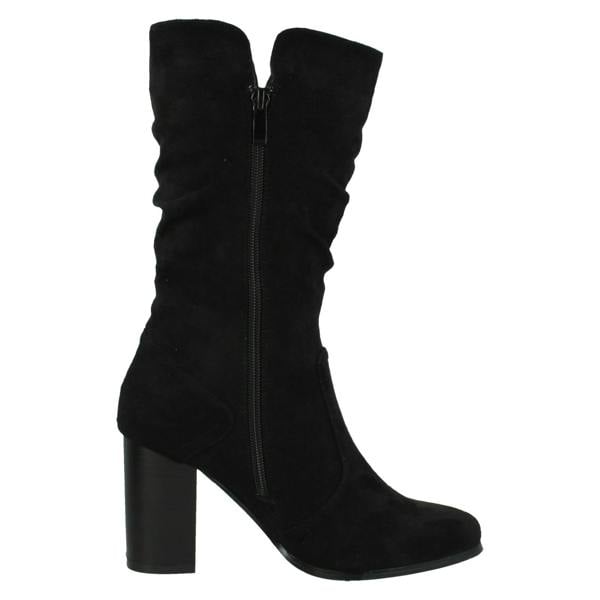 Spot On Ladies Spot On High Heel Rouched Leg Boots F51218