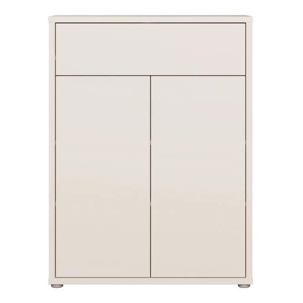 Furniture To Go Alice Springs Shoe Cabinet with 2 Doors Push-to-Open & 1 Drawer Push-to-Open in Sand