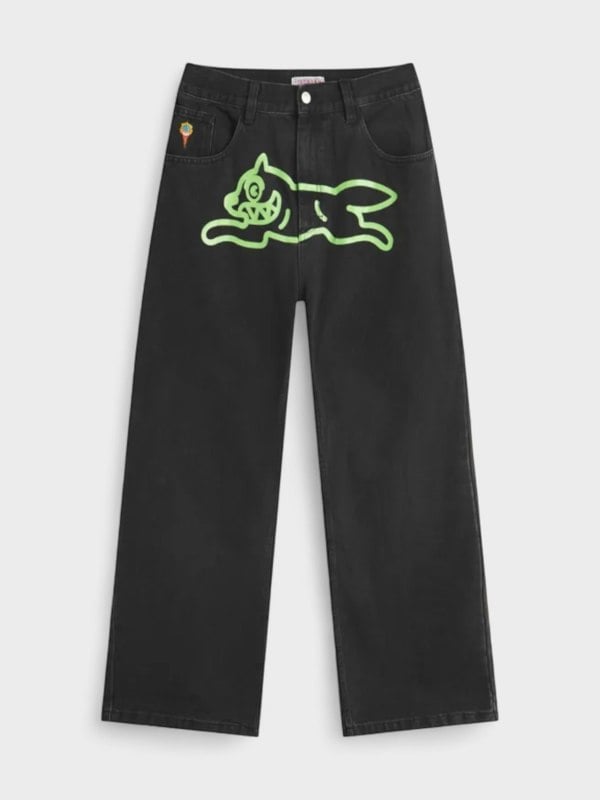 Icecream Running Dog Double Scoop Denim Jeans Black - Mens