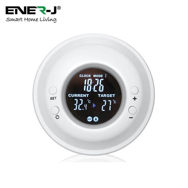 ENER-J Thermostat RF Plug Digital Temperature Controller for Infrared Heating Panel with Heating and Cooling Mode. with UK Plug, Max 3680W
