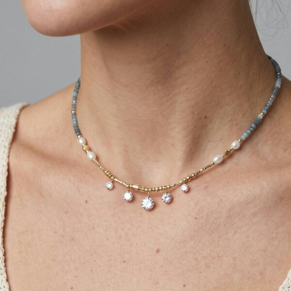 Uchi & Soto Enso Bead and Stone Necklace