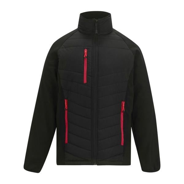 Regatta Mens Full Zip Padded Jacket - Black/Classic Red