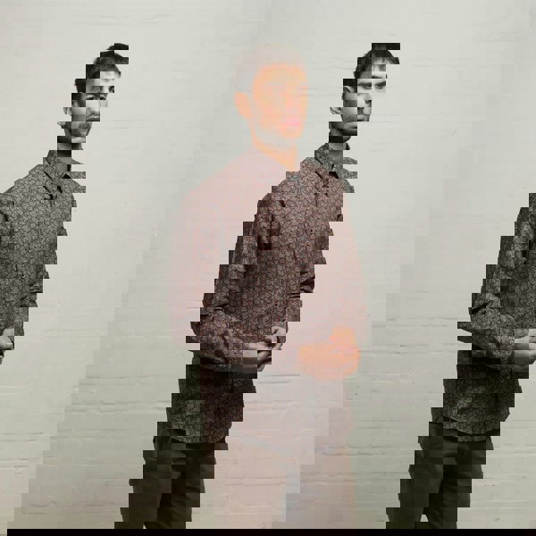 Gabicci V53GW08 Mens Lachlan Woven Paisley Print Shirt Gabicci Vintage - BERRY