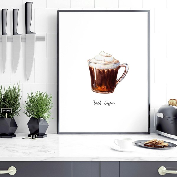 Coffee prints for kitchen | set of 3 wall art prints