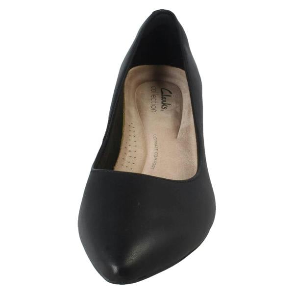 Clarks Ladies Clarks Formal Leather Slip On Smart Work Court Shoes Kepley Vine