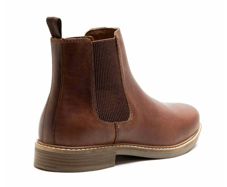 Thomas Crick Red Tape Crick Bamford Leather Mens Pull On Brown Chelsea Boots