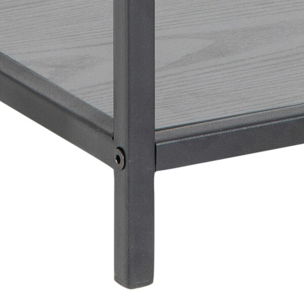 Wyld Haus El Paso Black Bedside Table 1 Drawer Bottom Shelf