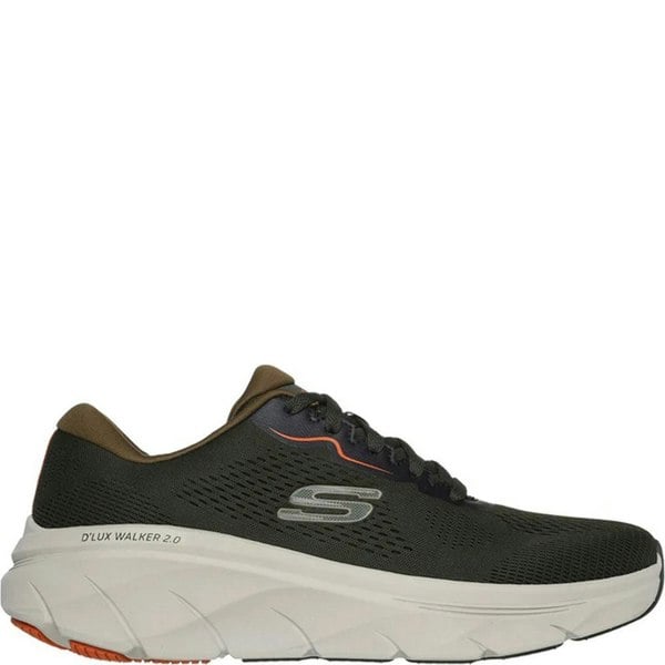 Skechers Mens D´Lux Walker 2.0 Trainers - Olive/Orange