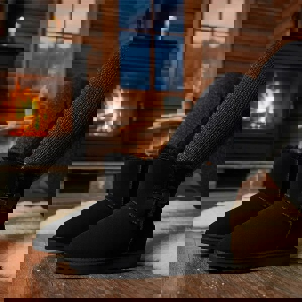 Leather Company Alpine - Women's Sheepskin Suede Winter Slip-On Boots