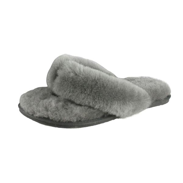 Eastern Counties Leather Womens/Ladies Sheepskin Flip Flops - Grey - 