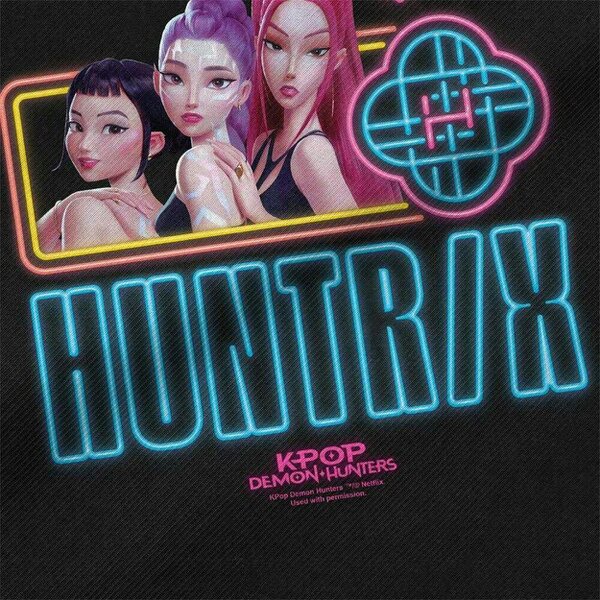 K-Pop Demon Hunters Huntr/X Reusable Tote Bag - Black