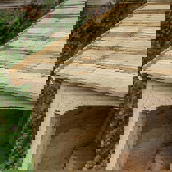 Premium Double log store with kindling shelf, tanalised timber