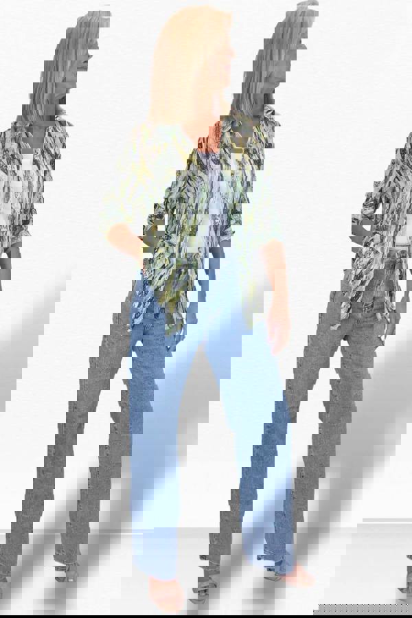 Paulo Due Womens Floral Embossed Straight Leg Denim Jeans