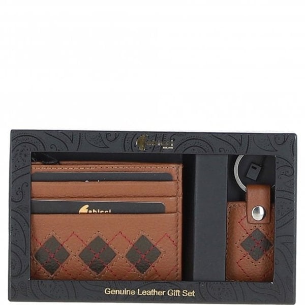 Gabicci Real Leather Card Holder & Key Ring Gift Set: GB-304-GS