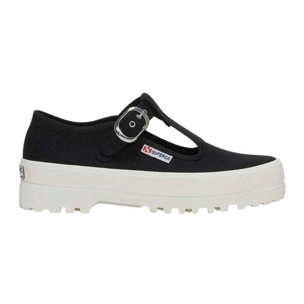 Superga Womens/Ladies Mary Jane Alpina Trainers - Total Black - 