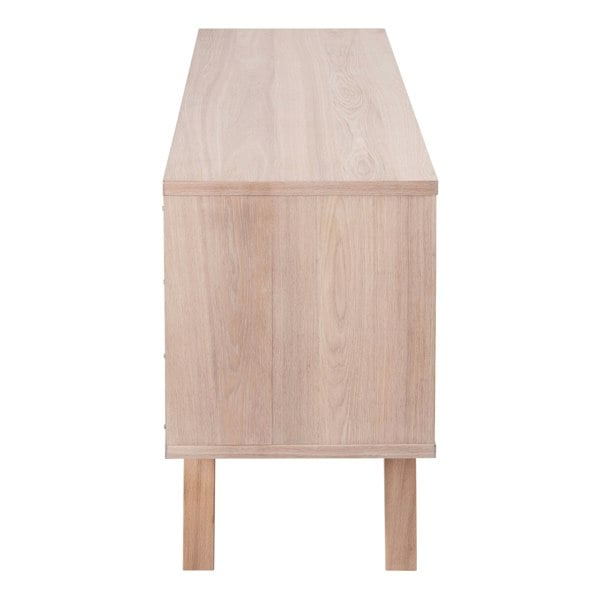 Furniture To Go A-Line Sideboard with 4 Drawers and Sliding Door in White Oak