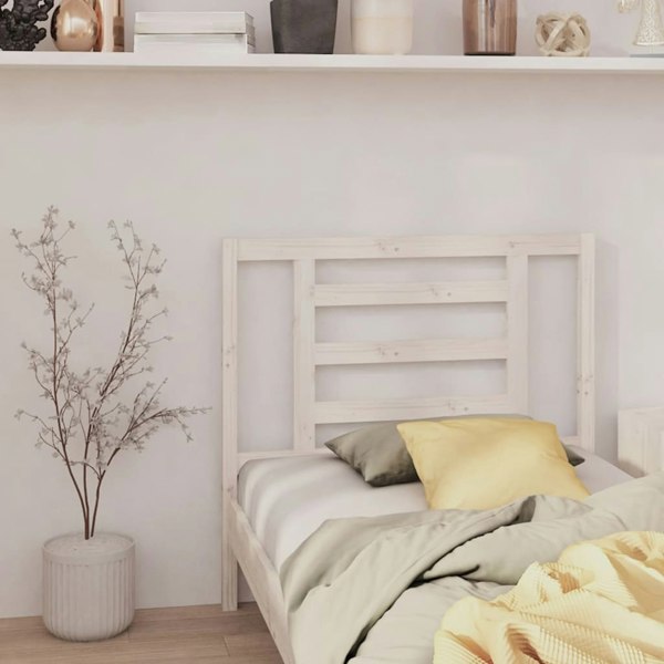 Berkfield Bed Headboard White 96x4x100 cm Solid Wood Pine