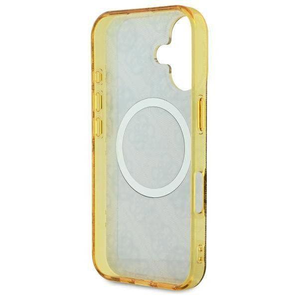 Guess IML Peony On 4G Background Case with MagSafe for iPhone 16 6.1" Brown - GUHMP16SH4PYEEW