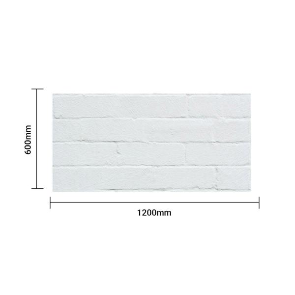 ENER-J Briwall Soft & Flexible Off White PU Panel – Stylish Faux Brick Texture 1200 x 600 x 3 mm Pack of 2