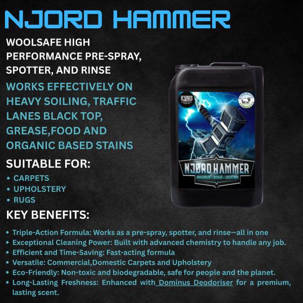 Equip2clean NJORD HAMMER Professional Alkaline Carpet & Upholstery Cleaner