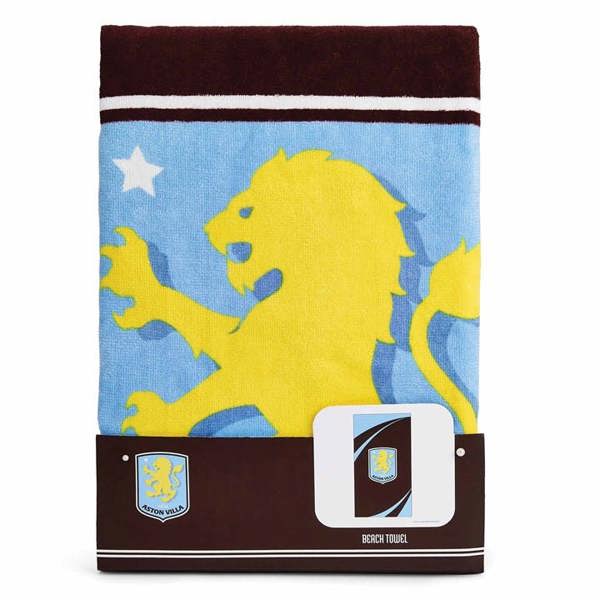 Aston Villa FC Beach Towel, Bedroom, Sports, Gift