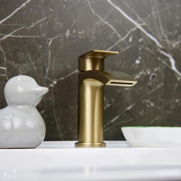 Flode Falun | Mono Basin Mixer Tap | Brushed Brass