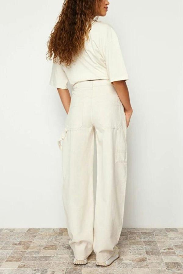 WOVCOR High Waist Carpenter Loose Baggy Jeans