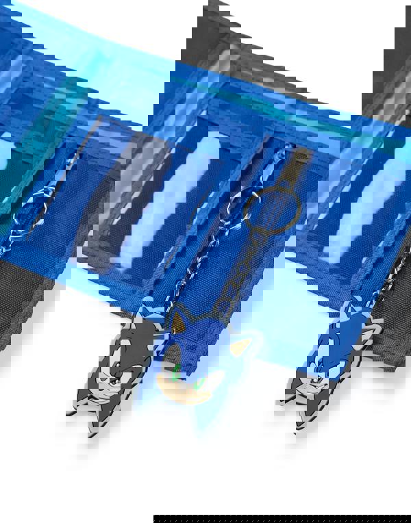 Sonic the Hedgehog Boys Blue Character Velcro Wallet (One Size)