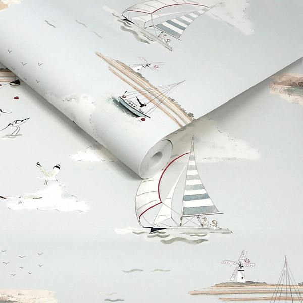 Sophie Allport Coastal Boats Cottesmore Sky Wallpaper
