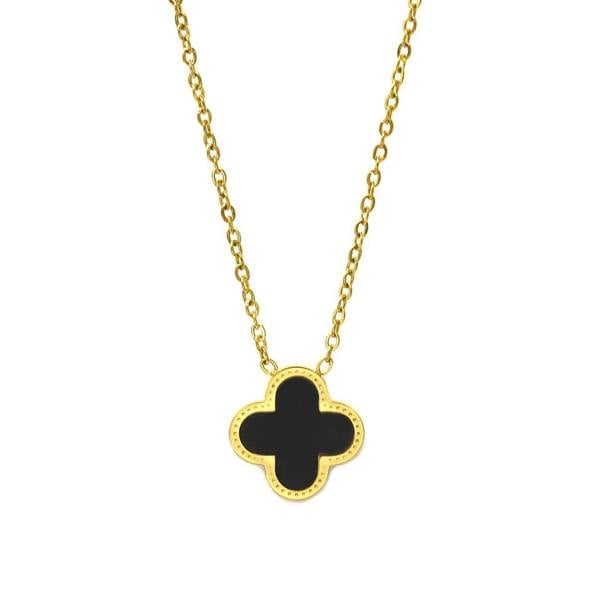 Say It With Clover Necklace Christmas Cracker - Gold & Black