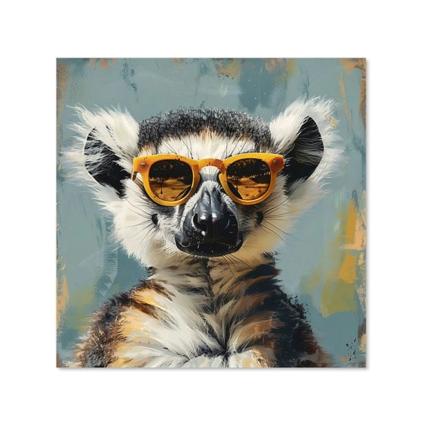 Warren Reed - Designer Lemur In Glasses Kitchen Splashback