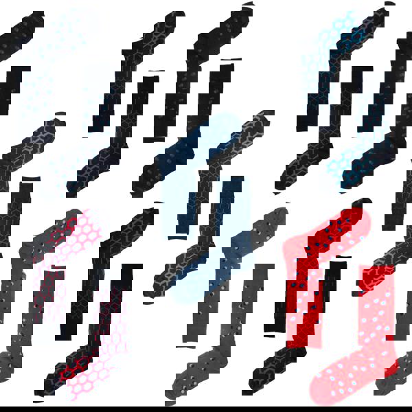 Jemsox 5-Pack Multi Hexagon Organic Cotton Mens Socks