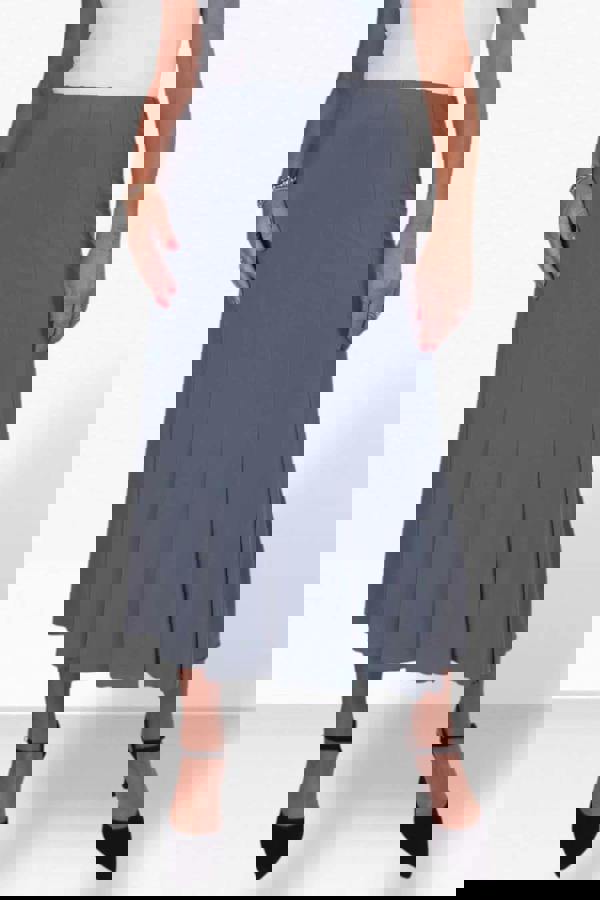 Paulo Due Women's 32" Soft Pleated Panel Midi Skirt