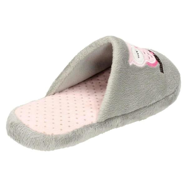Spot On Ladies Spot On Owl Print Mule Slipper