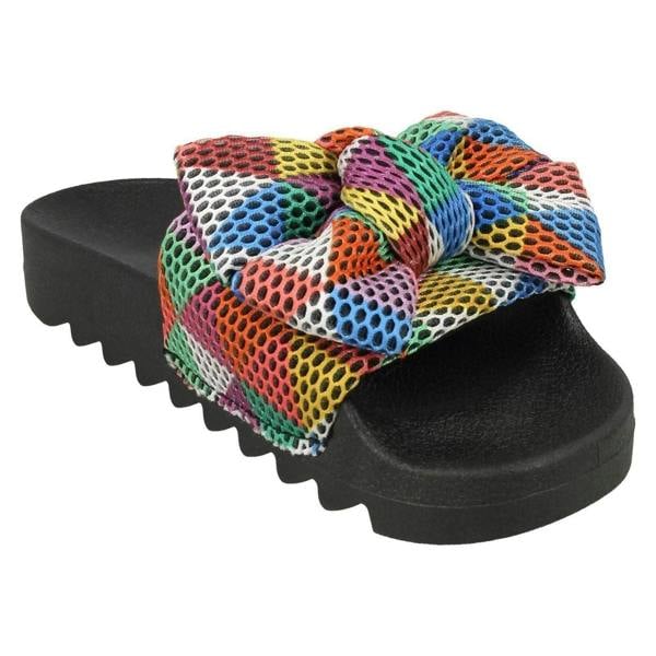 Spot On Ladies Spot On Multi Twist Bow Sliders