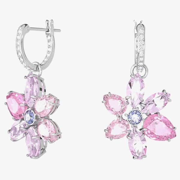 Swarovski Gema Flower Dropper Hoop Earrings 5658397
