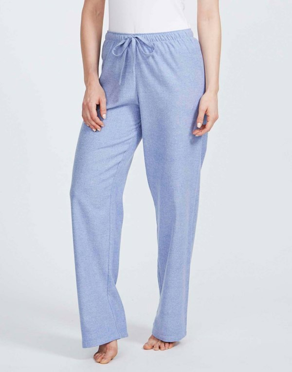 British Boxers Women's Brushed Cotton Pyjama Trousers – Staffordshire Blue Herringbone